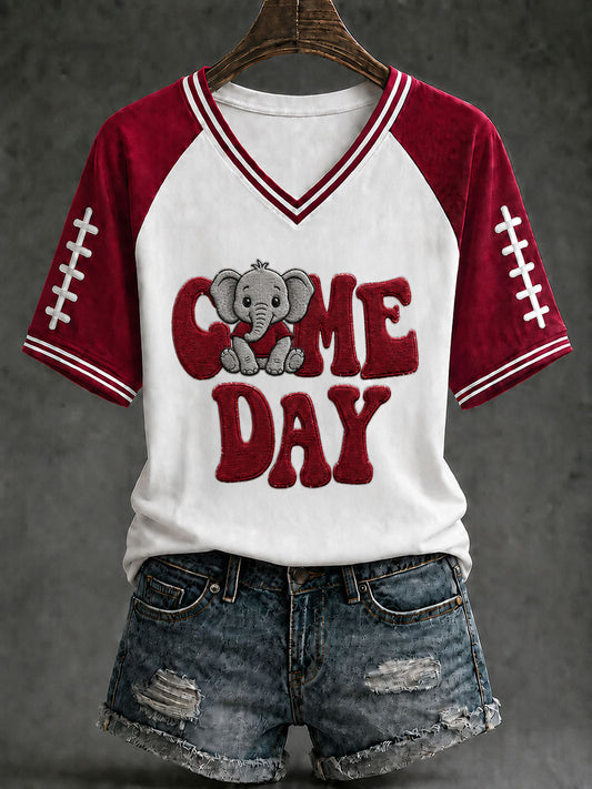 Women's Game Day Football Printed Casual T-Shirt