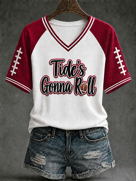 Women's Game Day Football Printed Casual T-Shirt