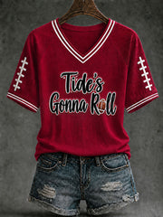 Women's Game Day Football Printed Casual T-Shirt