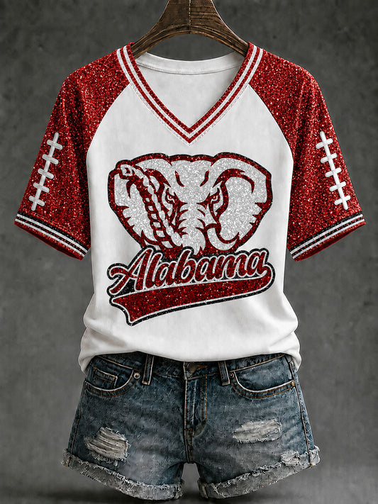 Women's Game Day Football Printed Casual T-Shirt