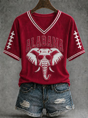 Women's Game Day Football Printed Casual T-Shirt