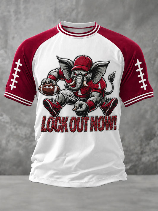 Men's Game Day Football Print Casual T-Shirt