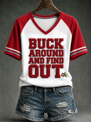 Women's Buck AroundAnderson Find Out V-neck T-shirt