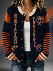 Women's Football Gameday Gift For Football Fans Casual Cardigan