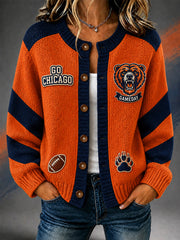 Women's Football Gameday Gift For Football Fans Casual Cardigan