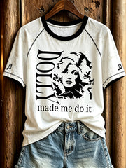 Women's celebrity tribute commemorative short-sleeve T-shirt