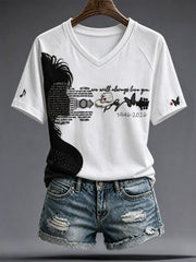 Women's Rip Country Music Lover Queen of Country Printed T-shirt