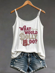 Women's Country Music Print Casual Vest