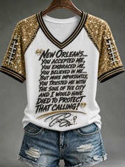 Women's V-neck off-shoulder short-sleeved T-shirt