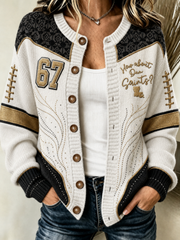 Women's Cardigan-Style Knit Jacket