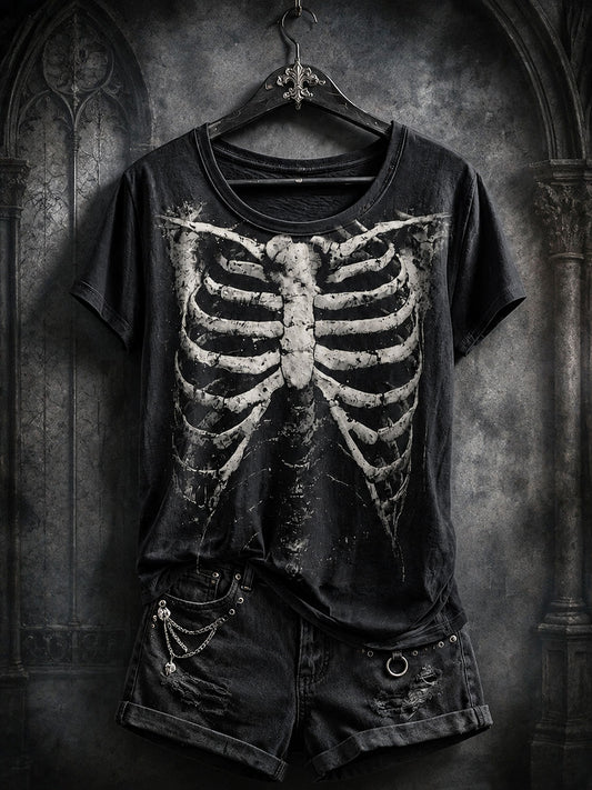 Women's Halloween Gothic Skull T-shirts