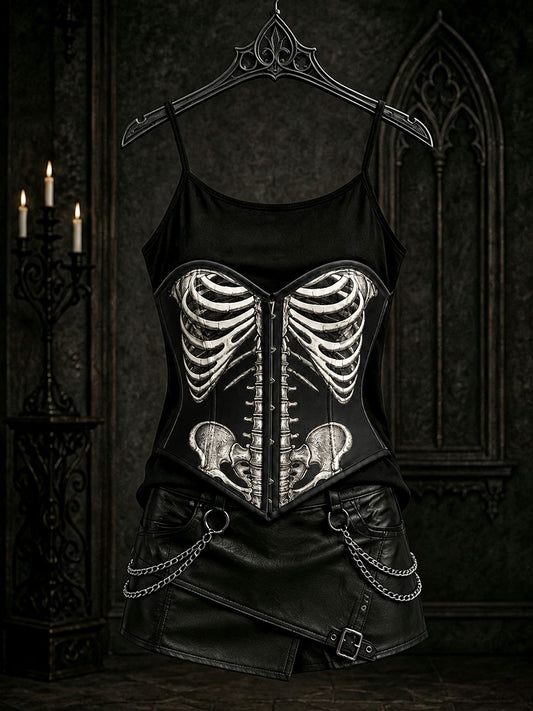 Women's Halloween Gothic Skull Vests