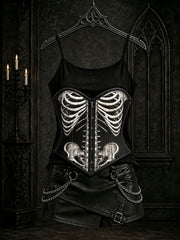 Women's Halloween Gothic Skull Vests