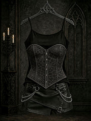 Women's Halloween Gothic Spiderweb Vests