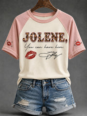 Women's Classic Country Music Inspired Print Memorial Short-sleeved T-shirt