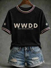 Women's WWDD What Would Dolly Do Printed T-shirt