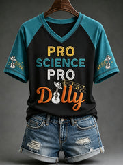 Women's Pro Science Pro Dolly Print Memorial Short-sleeved T-shirt