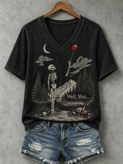 Women's Well Shit Skull T-shirt