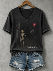 Women's Well Shit Skull T-shirt