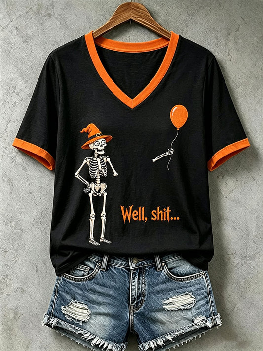 Women's Well Shit Skull T-shirt