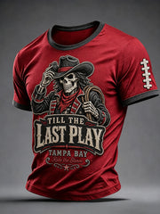 Men's Football Fan Print Short Sleeves T-shirt