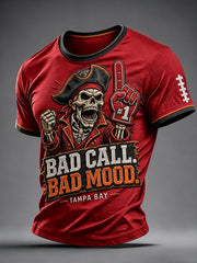 Men's Football Fan Print Short Sleeves T-shirt