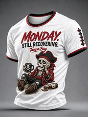 Men's Football Fan Print Short Sleeves T-shirt