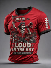 Men's Football Fan Print Short Sleeves T-shirt