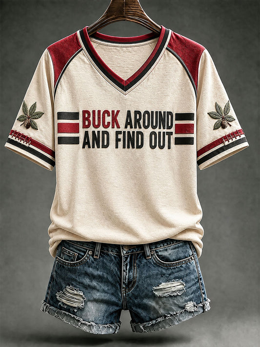 Women's Buck Around And Find Out Short-sleeved T-shirt