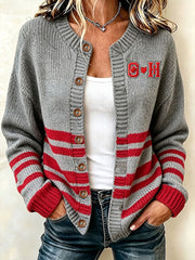 women's Ohio Football Print Cardigan