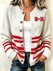 women's Ohio Football Print Cardigan