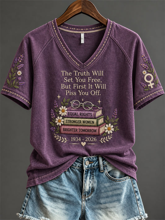 Women's The Truth Will Set You Free Women Power Memorial short-sleeved T-shirt